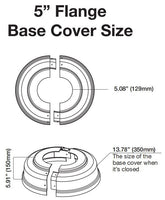 30 Foot Round Pole For Surface Mount - Steel With Bronze Finish - 5 Inch Diameter