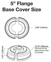 30 Foot Round Pole For Surface Mount - Steel With Bronze Finish - 5 Inch Diameter