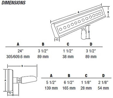 Hubbell Outdoor Lighting ALF-12LU-5K-BZ 21.4W Architectural 12 LEDs Floodlight, 1/2in. Knuckle Mount, 120-277V 1913 LM, 50K, Bronze