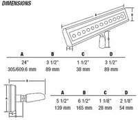 Hubbell Outdoor Lighting ALF-12LU-5K-BZ 21.4W Architectural 12 LEDs Floodlight, 1/2in. Knuckle Mount, 120-277V 1913 LM, 50K, Bronze