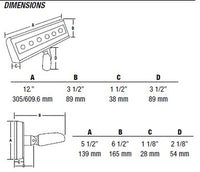 Hubbell Outdoor Lighting ALFW-6LU-5K-BZ 10.7W Architectural 6 LEDs Floodlight, Wall Mount, 120-277V 510 LM, 50K, Bronze