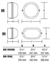 Hubbell Outdoor Lighting BRI-01 100W Euroluxe Wall or Ceiling Mount Decorative Round Incandescent Wallpack, Bronze
