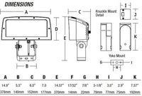 Hubbell Outdoor Lighting FLL-150-5K-U-K 150W LED Yoke Mount Floodlight, 120-277V Wide Beam Spread, 14665 LM, Bronze
