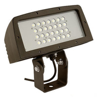 Hubbell Outdoor Lighting FLL-28L 100W Large Architechtural LED Floodlight, Yoke Mount, Wide Beam, 120-277V 8054 LM, 50K, Bronze