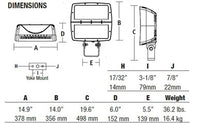 Hubbell Outdoor Lighting FXL-190-Y 200W LED Floodlight, 120-277V Wide Beam Spread, 16358 LM, Bronze