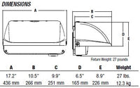 Hubbell Outdoor Lighting LNC4-36L-3K-065-2-4-PS 80W Large Litepak Wallpack, 36 LEDs, 30K, 650mA, Type II  277V, Platinum