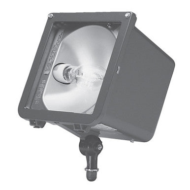 Hubbell Outdoor Lighting MIC-0100H-358 100W Microliter Floodlight, High Power Factor, Pulse Start Metal Halide, 5 (86°) x 4 (62°) Photometry, 120/208/240/277V, Bronze