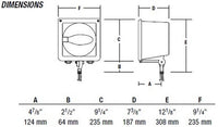 Hubbell Outdoor Lighting MIC-0100H-358 100W Microliter Floodlight, High Power Factor, Pulse Start Metal Halide, 5 (86°) x 4 (62°) Photometry, 120/208/240/277V, Bronze