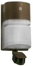 Hubbell Outdoor Lighting NRG-204B-MS 42W Motion Controlled Electronic Fluorescent Decorative Perimeter Wallpack, 120V, Bronze