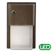 Hubbell Outdoor Lighting NRG-356L-4K-U-PC 20W Perimeter LED Refractor Wallpack, Vandalproof, 120V Photocontrol, 40K, 0.1 Amps, Bronze