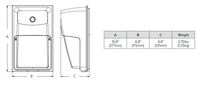 Hubbell Outdoor Lighting PRS-20-5K-PC 22.8W Permashield LED Wallpack, 120-277V 2800 LM