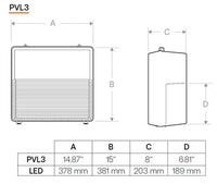 Hubbell Outdoor Lighting PVL3-180L-60-3K7-U-DBT 60W Perimaliter LED Wallpack, Polycarbonate Refractor, 180 LEDs, 30K, 70 CRI, 120-277V Bronze Matter Textured