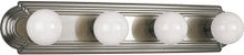 Broadway Collection Four-Light Brushed Nickel Traditional Bath Vanity Light