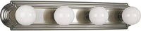 Broadway Collection Four-Light Brushed Nickel Traditional Bath Vanity Light