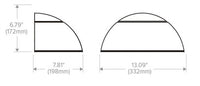 Hubbell Outdoor Lighting QSP1-12L-15-3K7-4-DB-PCU-E 15W Outdoor Quartersphere LED Wallpack, 12 LEDs, 30K, 70 CRI, Type IV  Button Photocell, Battery Pack, Bronze