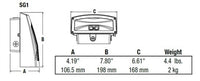 Hubbell Outdoor Lighting SG1-20-4K-PCU 21W Slender LED Wallpack, 40K, 120-277V 2310 LM, with Photocell, Dark Bonze
