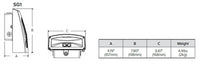 Hubbell Outdoor Lighting SG1-20-4K7-FT-UNV-DBT 21W Slender LED Wallpack, 40K, 120-277V 2310 LM, with Photocell Dark Bonze