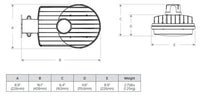 Hubbell Outdoor Lighting SGD-40-4K-GR Dusk-to-Dawn Wall or Ceiling Mount Decorative Wallpack, 40K, 5696 LM, Gray