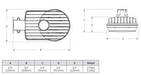 Hubbell Outdoor Lighting SGD-60-LSCS-GR 40-60W Dusk-to-Dawn Wall or Ceiling Mount Decorative Wallpack, Switchable CCT 40K, 4500K, 50K, 120-277V Light Grey