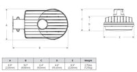 Hubbell Outdoor Lighting SGD-60-LSCS-GR 40-60W Dusk-to-Dawn Wall or Ceiling Mount Decorative Wallpack, Switchable CCT 40K, 4500K, 50K, 120-277V Light Grey