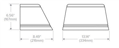 Hubbell Outdoor Lighting TRP1-24L-25-4K7-4W-UNV-DBT 25W Outdoor Trapezoid LED Wallpack, 12 LEDs, 40K, 70 CRI, Type IV  120-277V 2789 LM, Bronze