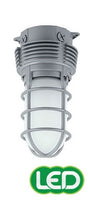 Hubbell Outdoor Lighting VBGL-1 11W Vaporite LED, Globe Refractor, Ceiling/ Pendant Mount, 120-277V 41K, 757 LM, Glass Lens, Wet Location, Gray
