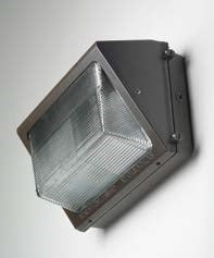 Hubbell Outdoor Lighting WGH-150S120 150W Mid-Size HPS Glass Wallpack, 120V, Bronze