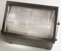 Hubbell Outdoor Lighting WGH-250P 250W Mid-Size Pulse Start Glass Wallpack, 120, 208, 240, 277V, Bronze