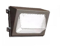 Hubbell Outdoor Lighting WGH1-LS-4K-PC 20-50W LED Glass Wallpack, 120-277V 3000-7000 LM, 40K, Bronze  with Photocell