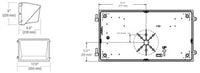 Hubbell Outdoor Lighting WGH3-LSCS 80-120W LED Glass Wallpack, 120-277V 9800-17,150 LM, 40K/50K, Bronze