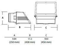 Hubbell Outdoor Lighting WGL-250S 250W HPS Full Cutoff Perimeter Wallpack, 120, 208, 240, 277V, ED18 Lamp Included, Bronze