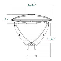 LED Commercial Swivel Post Lights - Modern Commercial Pole Light With Integrated LED - Different Wattages and Color Temperatures Available
