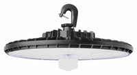 UFO LED High Bay Light - 150/120/90/60 Multi Watt Selectable - 24000 Max Lumens - Color Selectable 30K/40K/50K - 120-277V - Black Finish - Motion Sensor