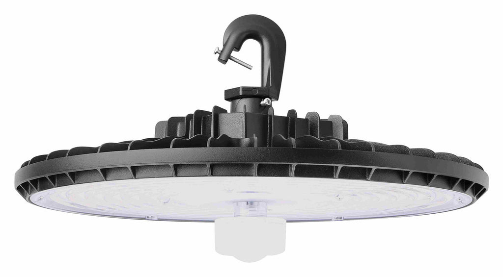 UFO LED High Bay Light - 100/80/60/40 Multi Watt Selectable - 14000 Max Lumens - 110-277V - Color Selectable 30K/40K/50K - Black Finish - Motion Sensor