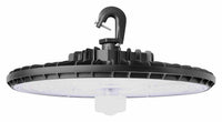 UFO LED High Bay Light - 100/80/60/40 Multi Watt Selectable - 14000 Max Lumens - 110-277V - Color Selectable 30K/40K/50K - Black Finish - Motion Sensor