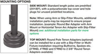 25 Foot Round Pole For Surface Mount - Steel With Bronze Finish - 4 Inch Diameter