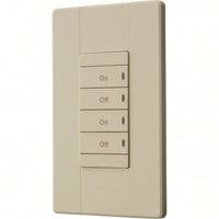 Low Voltage Push-Button Wallpod, Four Pole, Raise/Lower Dimming, Ivory, Low Temperature / High Humidity
