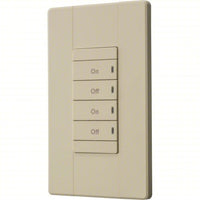 Low Voltage Push-Button Wallpod, Four Pole, Raise/Lower Dimming, Ivory, Low Temperature / High Humidity