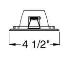 3IN Square Downlight Pinhole, Black Specular, Self Flanged,  White painted flange, Wet Location Listing