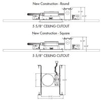 Juno Podz 5IN New Construction Mounting - JPDZ5NCMF 120 FRPC M6