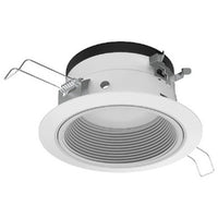 Juno Podz 5IN LED Down-Lights, Down-Light Baffle Trim, Switchable Lumens - 700LM, 1000LM, & 1200LM, Switchable CCT - 2700K, 3000K, 3500K, 4000K, 5000K + WarmDim (2850), 90+ CRI, 120V, Forward/Reverse Phase Cut, White, White Trim Ring