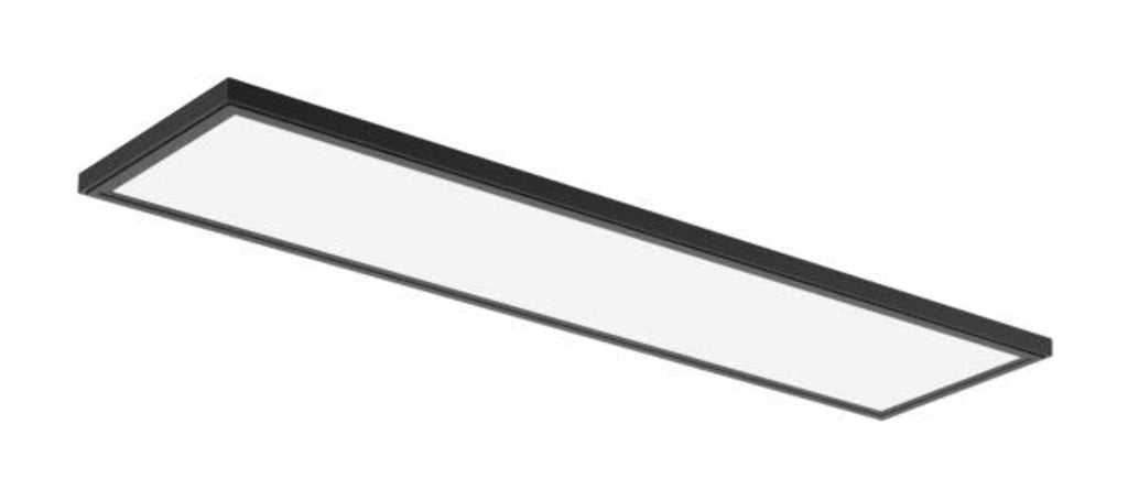Switchable CCT LED Flat Panel,1x4,4000 Nominal Lumens,Switchable CCT - 3500K, 4000K and 5000K,120V,Triac Dimming,Direct Ceiling Mount Kit,White, Black Trim