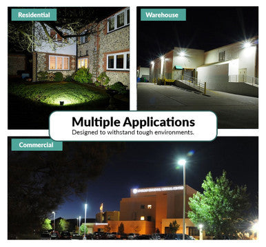 LED Outdoor Flood Light - 15 Watt - Trunnion Mount - 1950 Lumens - 5000K Daylight - 120-277V - Bronze Finish