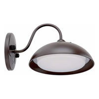 LED Outdoor Gooseneck Wall Lights - Small 28 Watts - 3000 Lumens - Color Selectable 30K/40K/50K/65K - 120-277V - Integrated Photocell - Bronze Finish