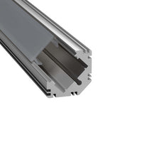 InvisiLED 5ft Field Cuttable Aluminum Surface Mounted Angled Channel - LED-T-CH2