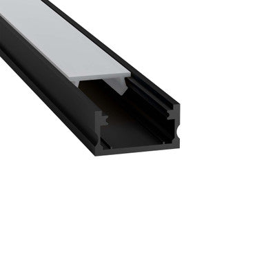 5ft Field Cuttable Aluminum Surface Mounted Slim Channel - LED-T-CH5-BK