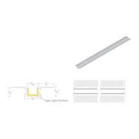 8ft Field Cuttable Aluminum Recessed Mud-In Slim Channel