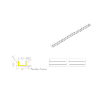 8ft Field Cuttable Aluminum Recessed Trim  Slim Channel