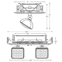LED Recessed Emergency Lights - Commercial Safety Lights With 90 Minute Battery Back Up - Black Finish