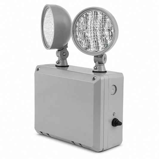 LED Wet Location TFX Emergency Lights - Industrial Grade Back Up Lighting - 120-277V - Choose Your Finish